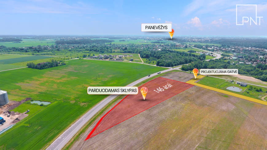 Komercinės paskirties sklypas šalia Via Baltica kelio