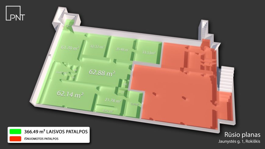 Nuomojamos komercinės patalpos Rokiškio centre, Jaunystės g. 1, Rokiškis – nuotrauka 9