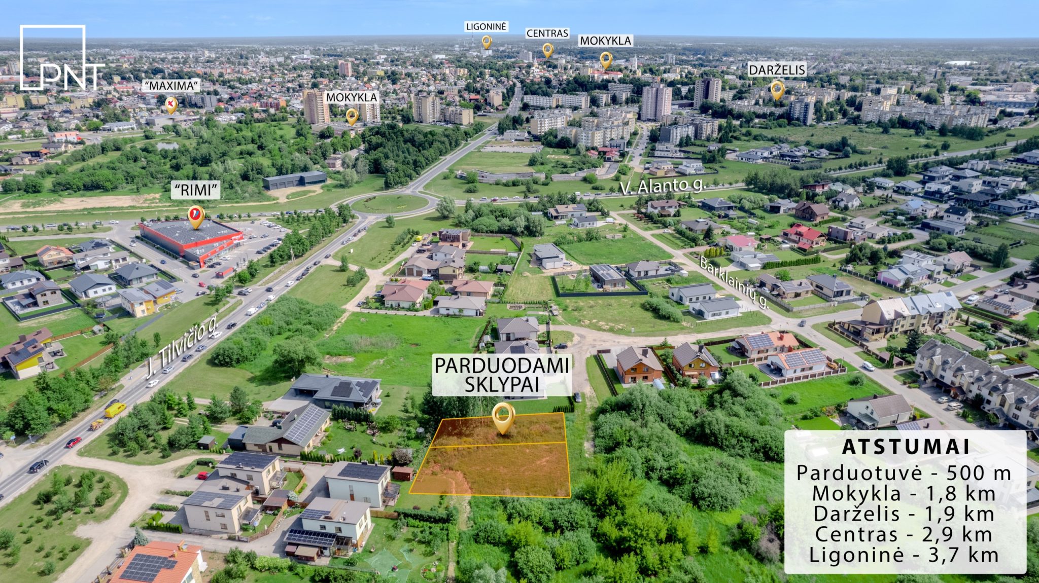 Du namų valdos sklypai populiariausioje Panevėžio dalyje, Gėlainių g. 98, Panevėžys, Stetiškiai – nuotrauka 1
