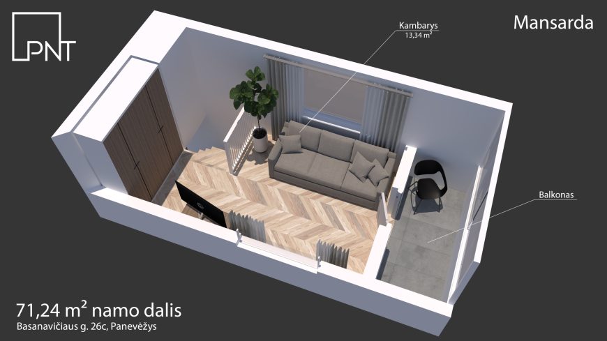 Jauki ir tvarkinga namo dalis pačiame Panevėžio centre, J. Basanavičiaus g. 26c, Panevėžys, Centras – nuotrauka 15