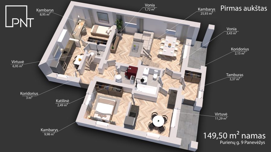 Pilnai renovuotas ir energiškai efektyvus namas su moderniu ūkiniu pastatu, Purienų g. 9 Panevėžys, Rožės – nuotrauka 26