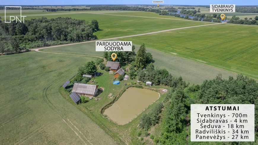 Išskirtinė vienkiemio sodyba su 4,48 ha žemės sklypu, Pakiršnių g. 6, Pakiršniai, Radviliškio r. – nuotrauka 2