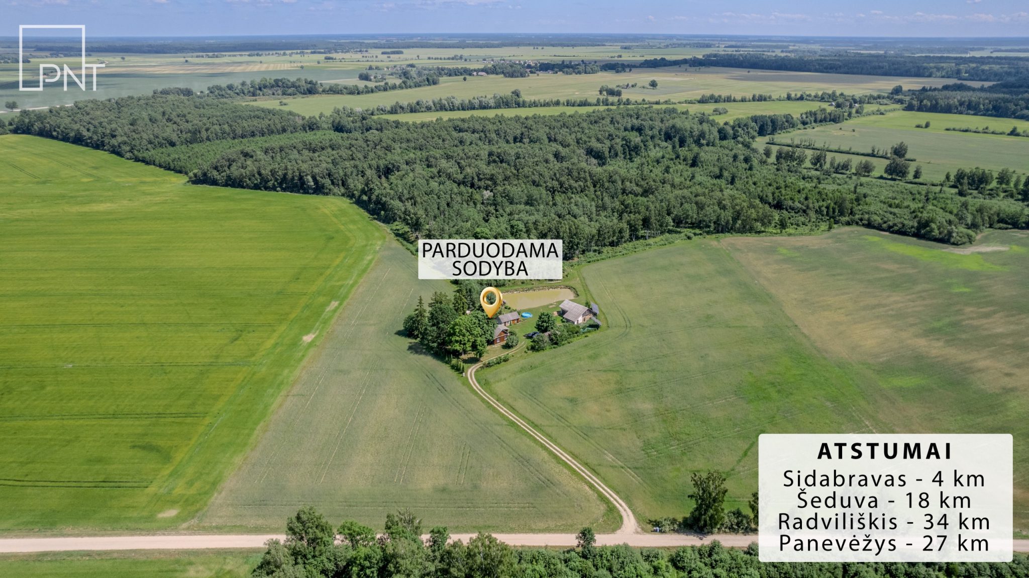 Išskirtinė vienkiemio sodyba su 4,48 ha žemės sklypu, Pakiršnių g. 6, Pakiršniai, Radviliškio r. – nuotrauka 1
