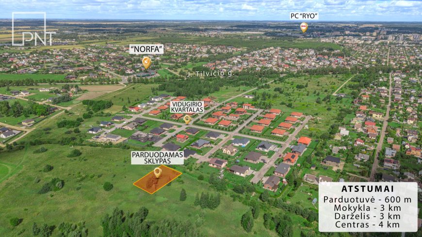 Parduodamas 12,12 a namų valdos sklypas Pienių g., Panevėžyje