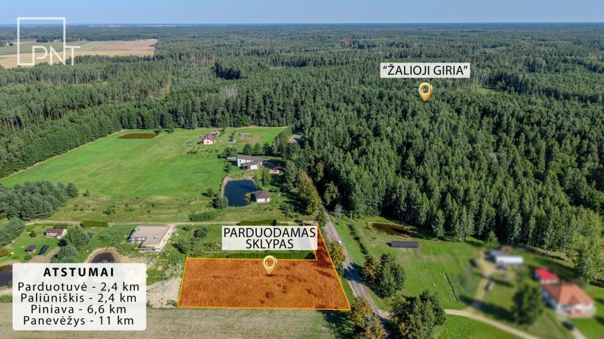 Išskirtinė vieta šalia Žaliosios girios – 26,48 a namų valdos sklypas